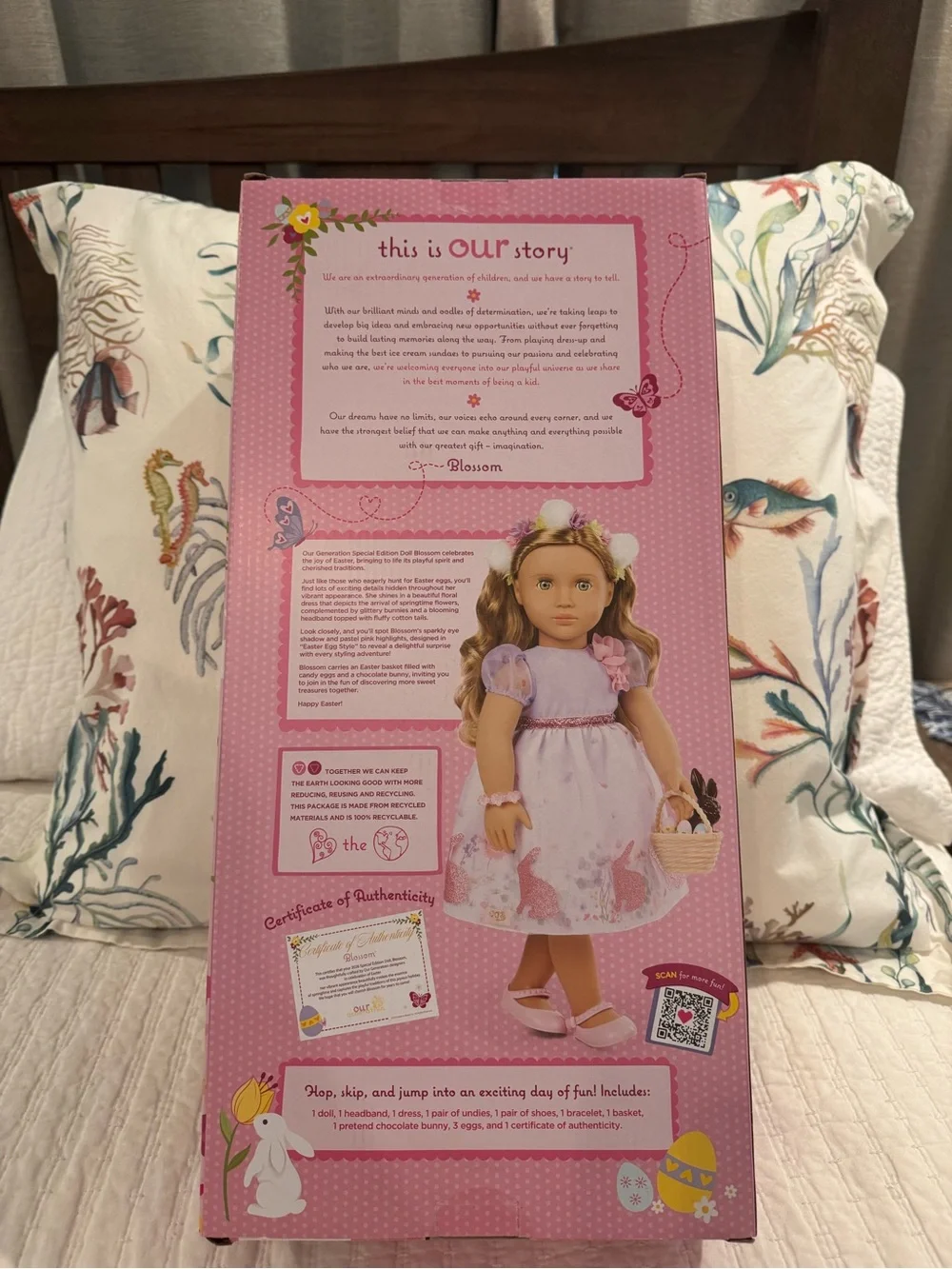 Blossom Our Generation Purple Dress Doll with Floral Headband